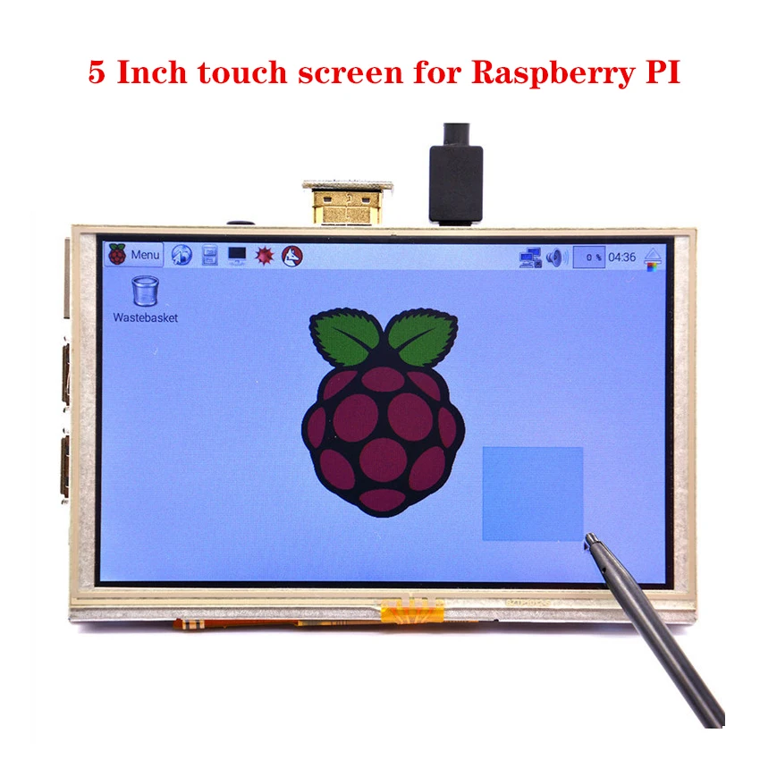 Newest 5 Inch HDMI-compatible TFT LCD Touch Screen 800*480 For Raspberry PI 3 Model B/2 Model B / B+ / A+ / B Works Perfect