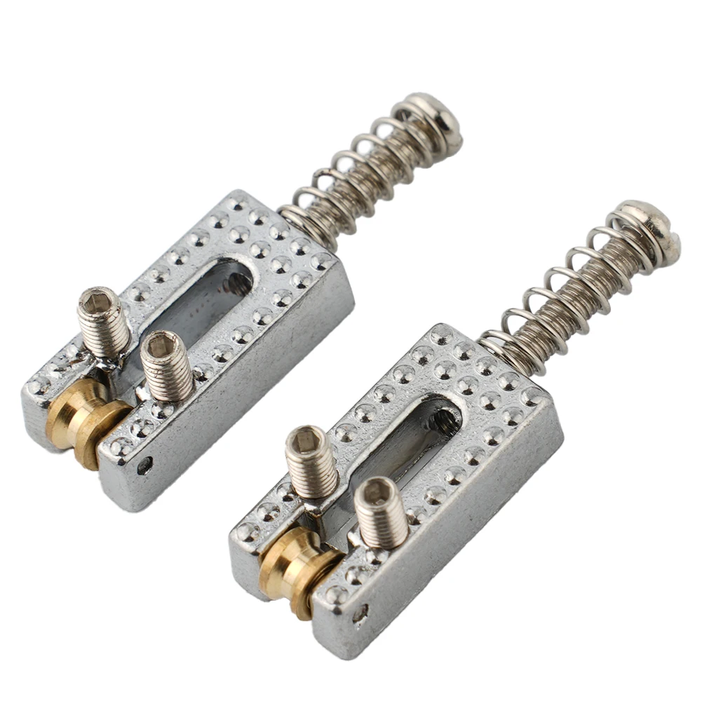 6Pcs Tremolo Bridge Roller Saddle With Wrench For Hardtail Bridge Strat Tele Electric Guitar Bridge Tremolo Saddles Metal