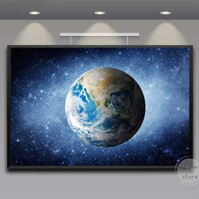 Абстрактная земля Луна Вселенная Галактика космический пейзаж художественные