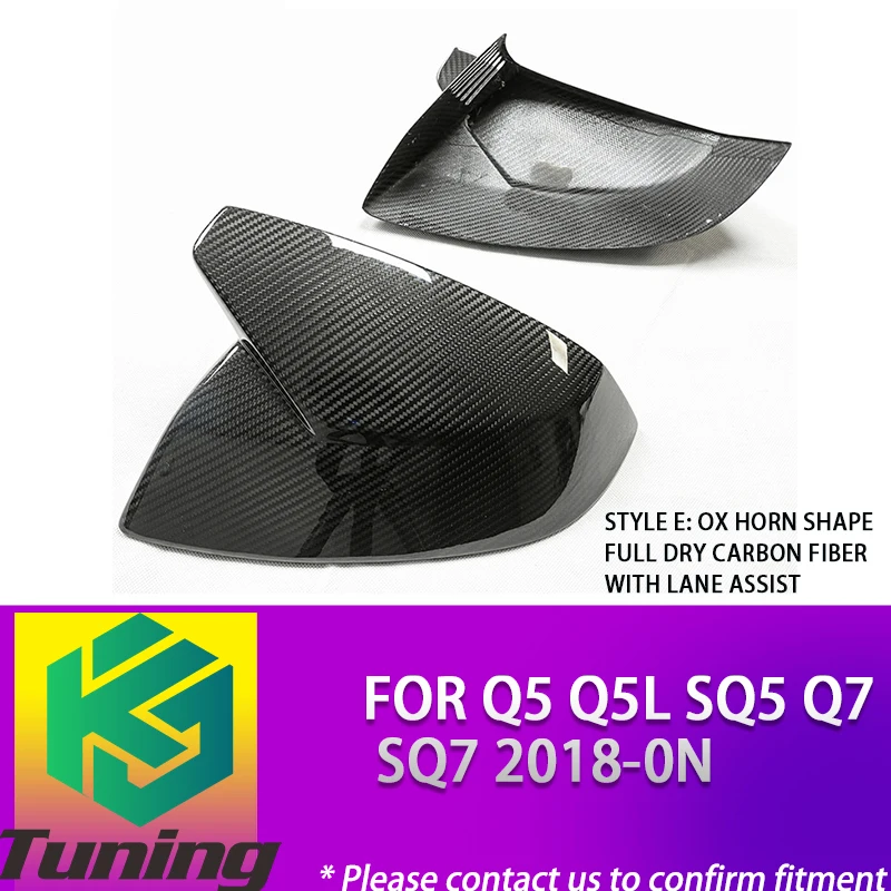Добавьте крышку бокового зеркала заднего вида из углеродного волокна для Q5 Q5L SQ5 Q7