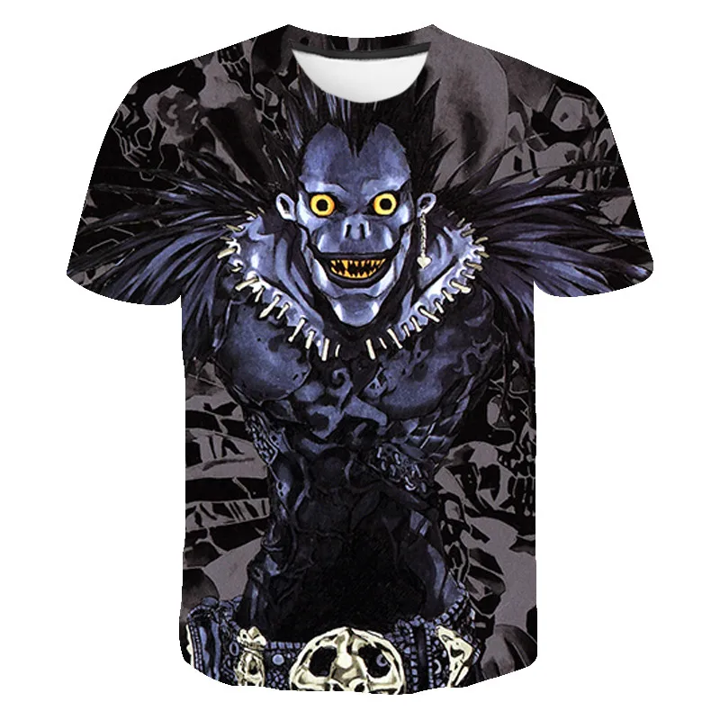 2023 New Summer Death Note 3D Printed T-shirt Boy Girl Kids Streetwear Fashion Casual Short Sleeve Men Women Cool Tops Tees