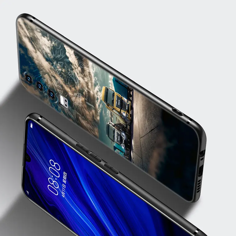Чехол для телефона Cool Man Truck Huawei P20 P30 P40 P50 P Smart Z S Pro P8 P9 P10 Lite 5G E 2017 2018 2019 2020 черный