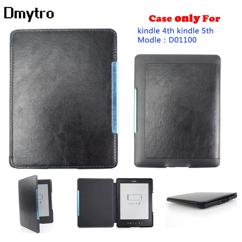 Pu Leather Magnetic Cover For Kindle 4 Kindle 5(Modle:D01100) Protective Ebook eReader Case