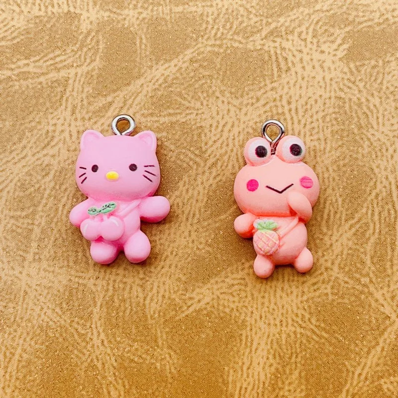 

10 милых животных лягушка кошка серьги браслет шпилька Сделай Сам ювелирные изделия подарок кавайные подвески