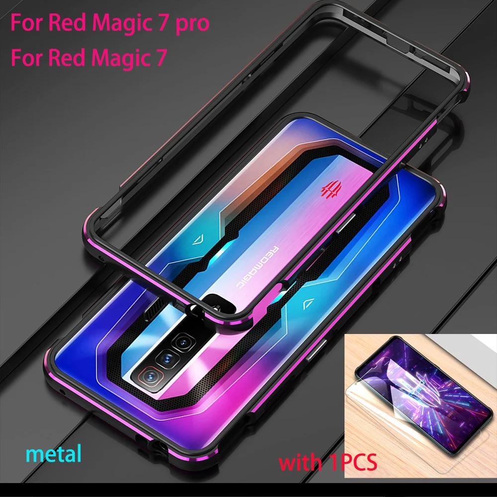 

For Nubia Red Magic 7 NX679j case Metal Frame Back Cover Red Magic 7 pro NX709J shell Aluminum Transparent cases RedMagic 7