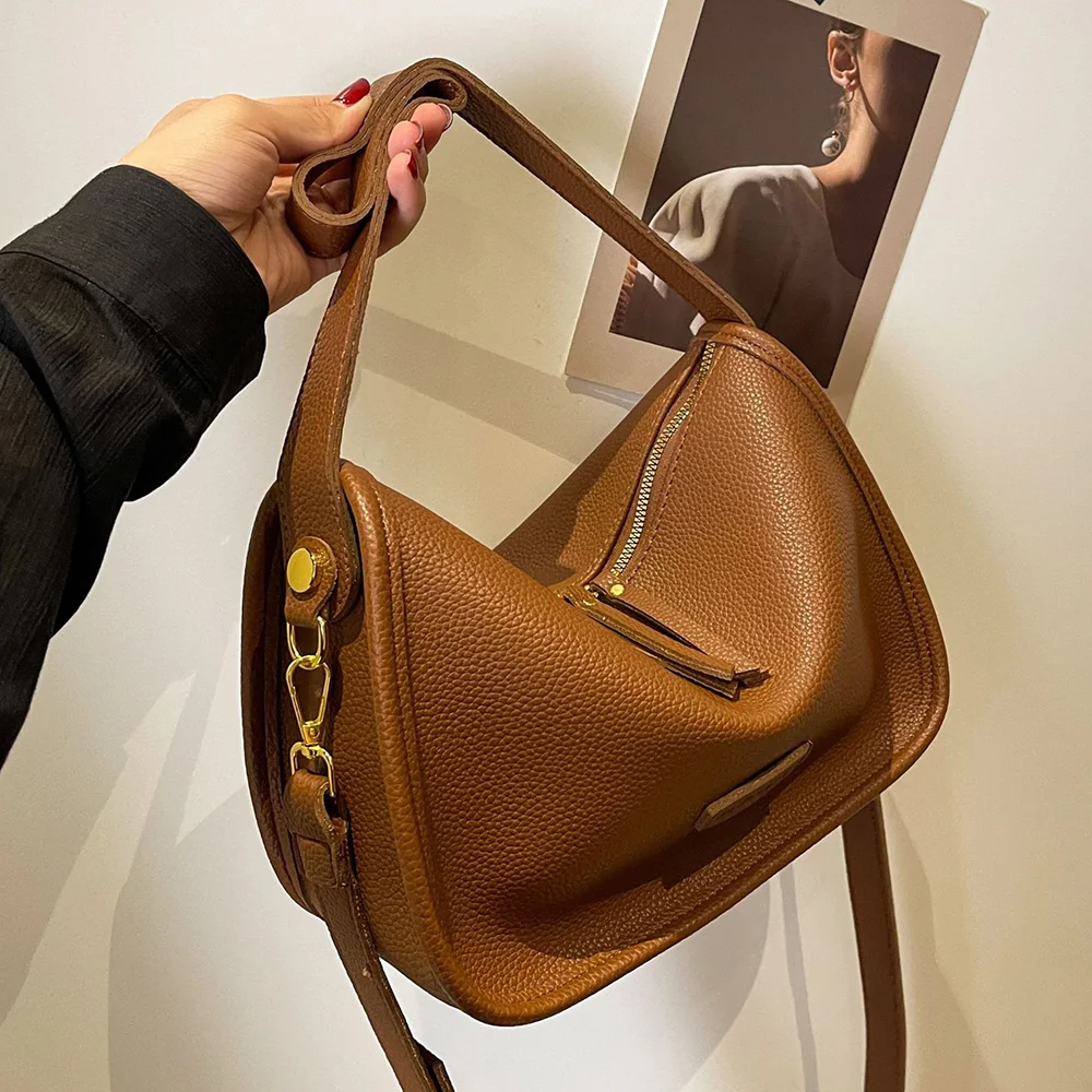 

Простые модные квадратные сумки на плечо, высококачественные женские сумки через плечо из искусственной кожи с узором Личи, повседневная сумка-мессенджер