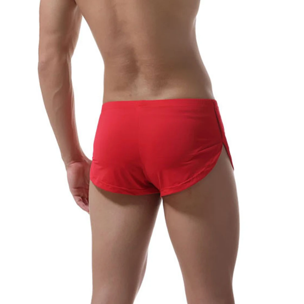 

Underpants Briefs Side Comfy Sports Trunks Underwear All Size Ice Silk Low Waist Pouch Shorts Breathable Daily