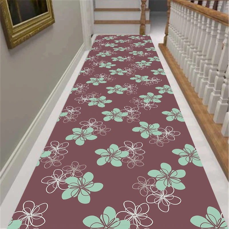 

Reese Lobby Carpets Living Room Bedroom Rug Spring Summer Beautiful Outline Of Mint Flowers Hallway Corridor Aisle Hall Entrance
