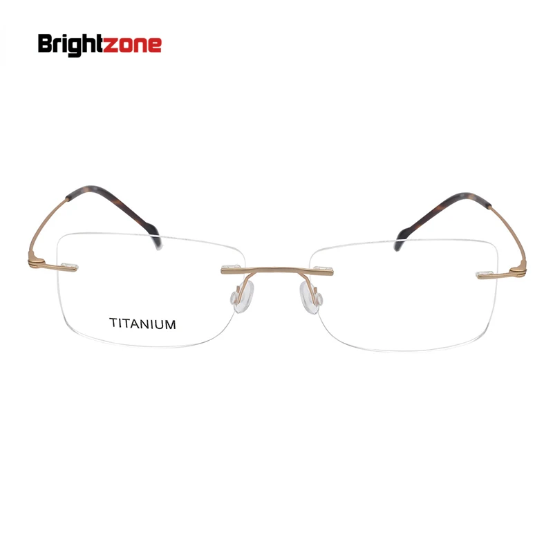 Brightzone прямоугольные очки без оправы из чистого титана оправа для очков