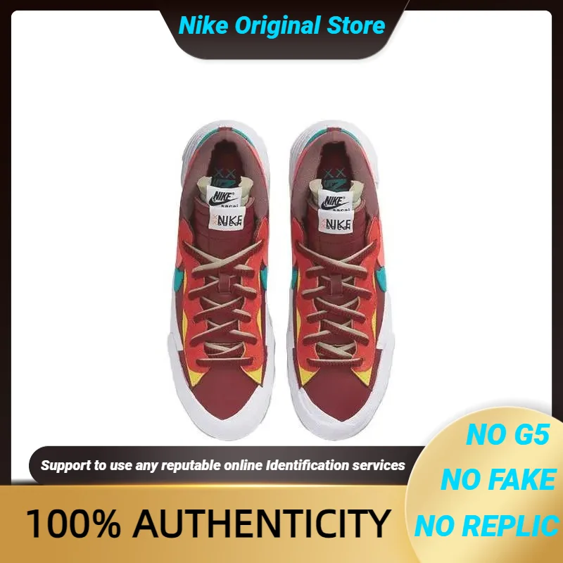 Nike Blazer Low Sacai KAWS Красные кроссовки