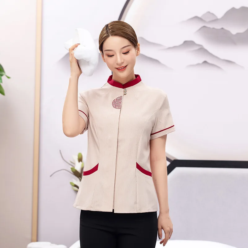 Рабочая летняя одежда с коротким рукавом женская для уборки в гостиничных