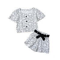 girl summer clothes sets children fashion shirts shorts tracksuit for baby kid casual short sleeve beach outfit toddler costume