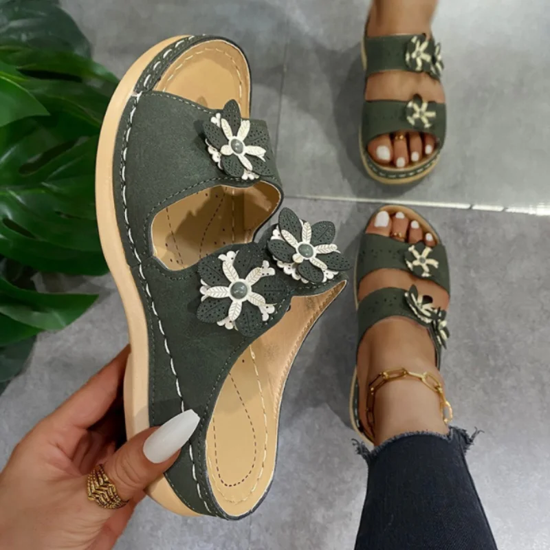

Summer Women Sandals Roman Style Casual Open Toe Ladies Beach Shoes Lightweight Platform Sandal Comfort Air cushion Sandals