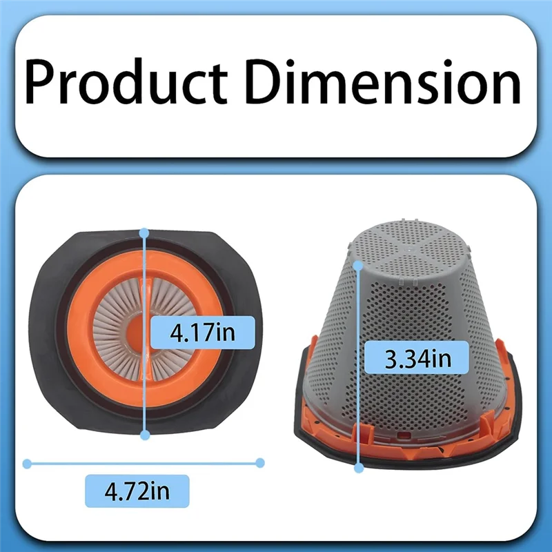 N 900287 HEPA-фильтр для ручных вакуумных моделей BLACK+DECKER 20V MAX POWERCONNECT BCHV001C1 BCHV001B