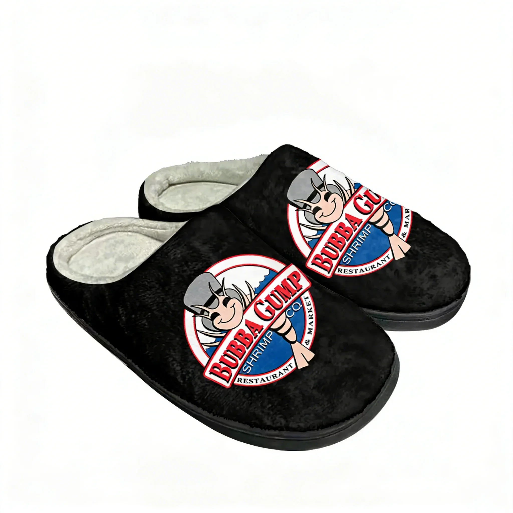 Фото Ретро-тапочки Bubba Gump Shrimp Home Cotton 1994 года, индивидуальные, мужские и женские, плюшевые, для дома, повседневные, теплые, термо-тапочки №2