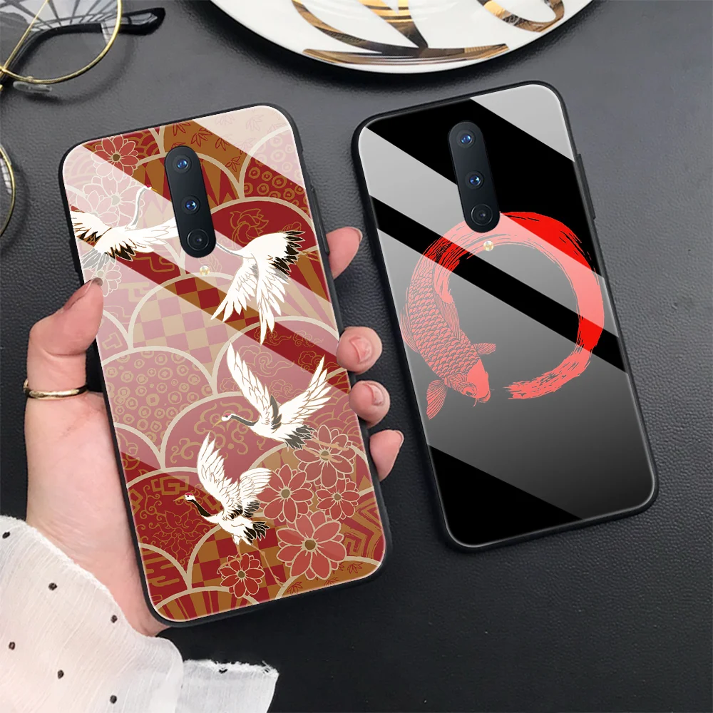 

Cute Animal Painting Tempered Glass Case for OnePlus 7 7T 8 8T 9 Pro 9R 9RT Back Cover for One Plus Nord N100 10 9Pro Funda Capa