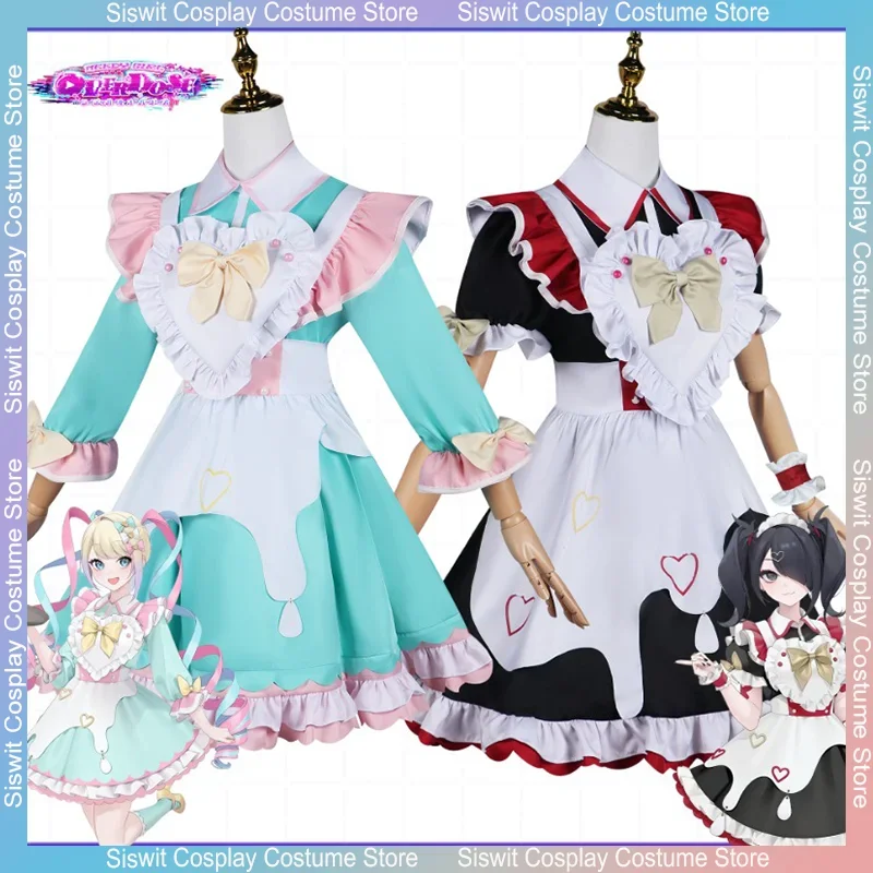 Фото Игра Needy Girl Overdose KAngel Ame Chan Косплей Костюм Горничная Униформа Головные уборы Декор Аксессуары Комплект Аниме Карнавальное Вечернее Платье №1
