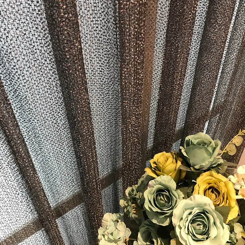 

Modern Luxury French Curtains for Living Room Transparent Mesh Tulle Bedroom Deep Colour Black Tulle Balcony Window Custom