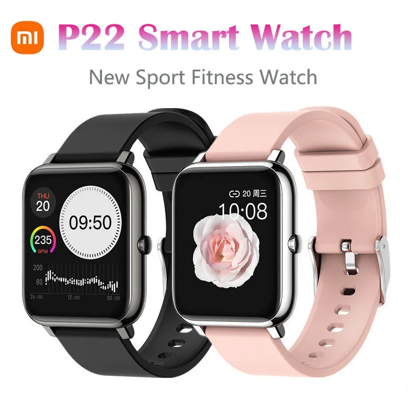 

Xoaomi P22 Sport Smart Watch Men Tracker Fitness Bracelet HeartRate Sleep Monitor Waterproof Clock Watches Women For IOS Android