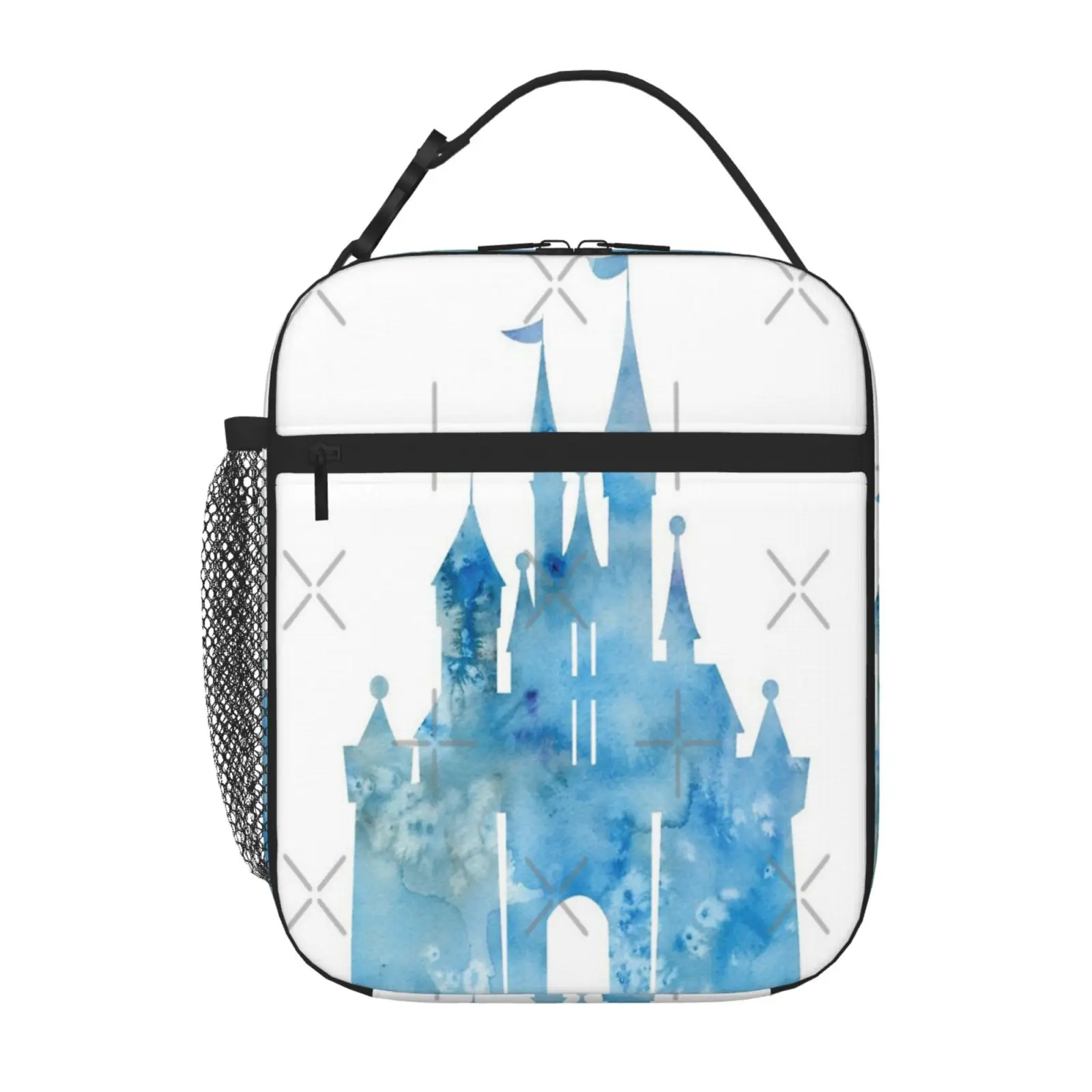 

Маленькая Термосумка с голубыми пожеланиями, Ланч-бокс, Ланч-бокс, сумка, милая сумка