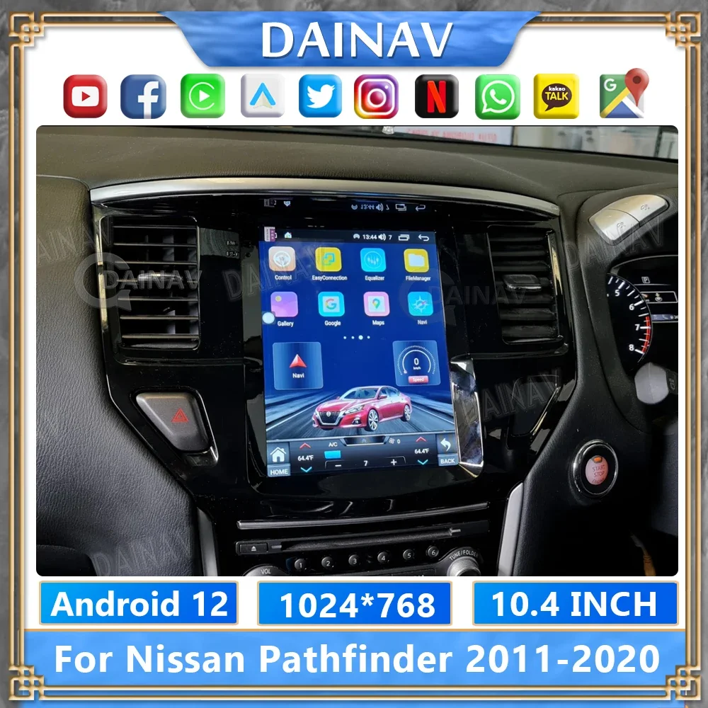 

Автомобильный радиоприемник для Nissan Pathfinder 2011 - 2021 Android 12, стереосистема, Тесла экран, автомобильный мультимедийный плеер Carplay, автомобильное головное устройство 2DIN