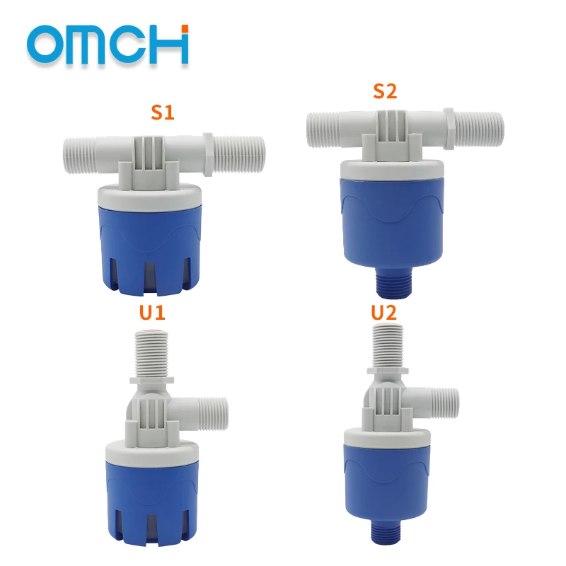 Фото Автоматический поплавковый клапан OMCH 1/2 дюйма, 3/4 дюйма, 1 дюйм, контроль уровня воды, остановка воды, устойчивый к коррозии нейлоновый шаровой фильтрующий клапан №2