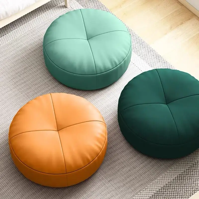 Simple Japanese-Style Nappa Leather Cushion Lazy Person Tata