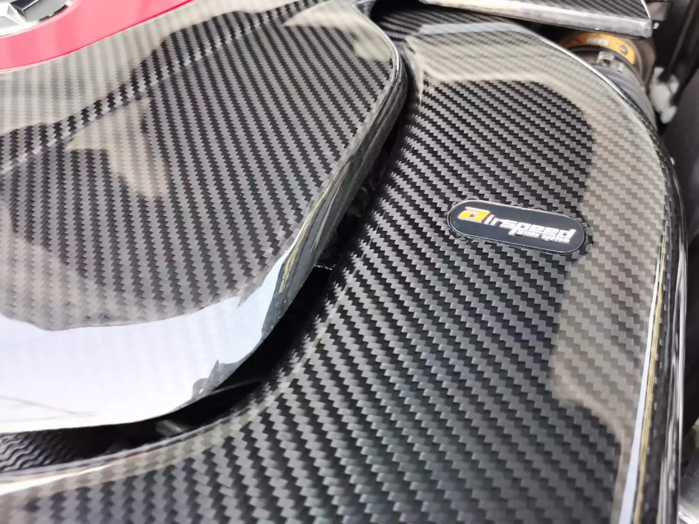 Бренд Airspeed 100% сухая система впуска холодного воздуха из углеродного волокна без