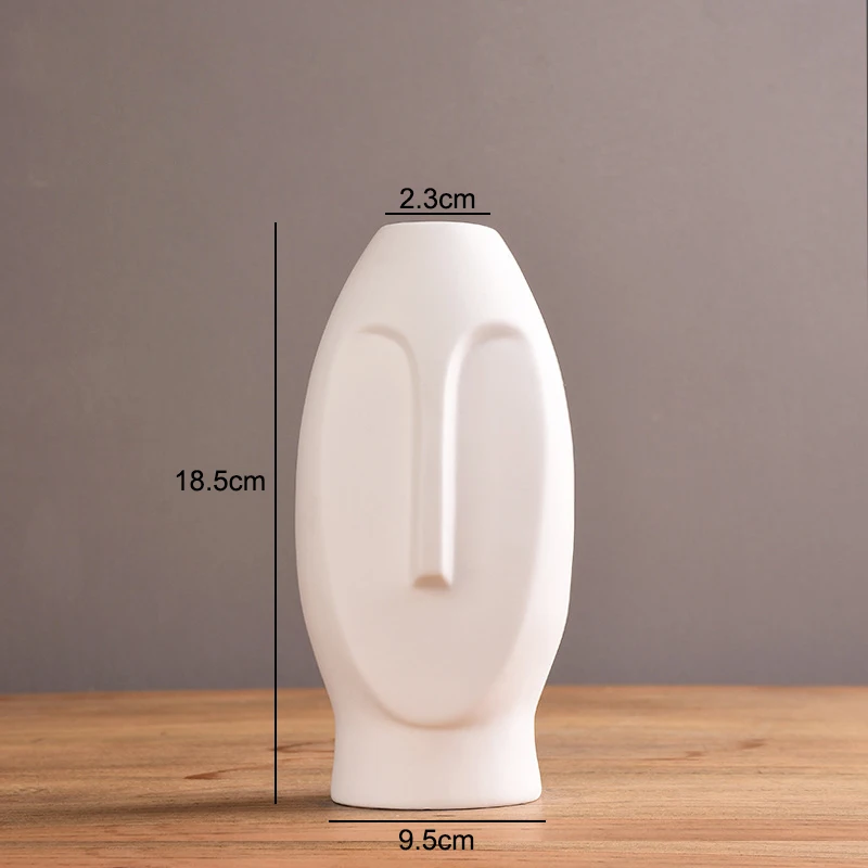 Креативная абстрактная керамическая ваза с человеческим лицом ретро искусство