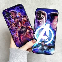 marvel the avengers phone case for samsung galaxy s8 s9 s10 plus s10e s10 lite s10 5g funda silicone cover back black soft