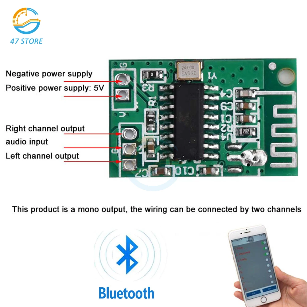 

Ca-6928 Wireless Bluetooth Audio Module Led Power 3.3V-8V Audio Dual Digital Audio Amplifier Board Audio Receiver Board Module
