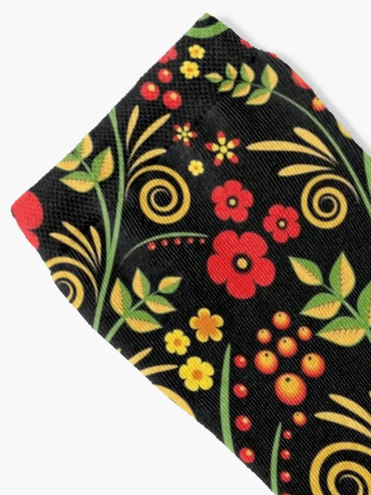 Носки Хохлома в русском стиле Аргентина цветочные зимние подарки для мальчиков