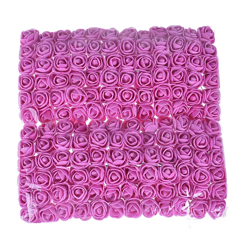 24/36/72/144pcs Rose Flower Bouquet for Wedding Home Decoration DIY Wreath Artificial PE Foam Lace Flowers