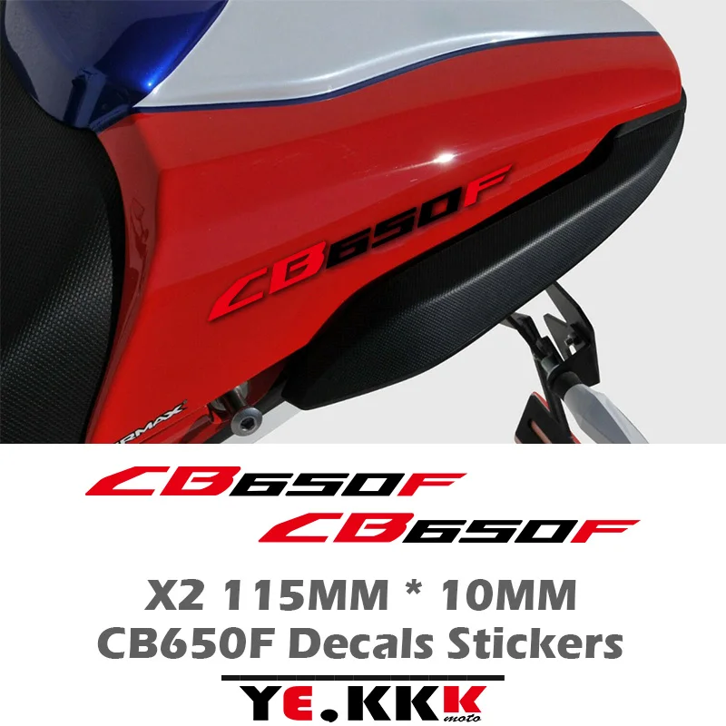 For Honda CB 650F CB650F CB 650 F Decals Stickers X2 115mm * 10mm Custom Sticker Cutout Black and White Red Black Blue and White