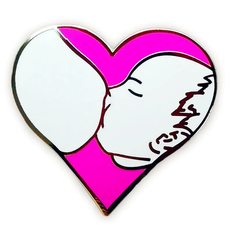 

Эмалированная заколка в форме сердца для мамы и дочери