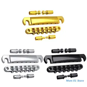 6 Strings Tune O-Matic Guitar Bridge and Tailpiece with Stud for Electric Guitar Drop shipping