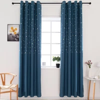fluorescent star curtains for kid bedroom thermal insulated room navy curtains for living room window treatment drapes custom