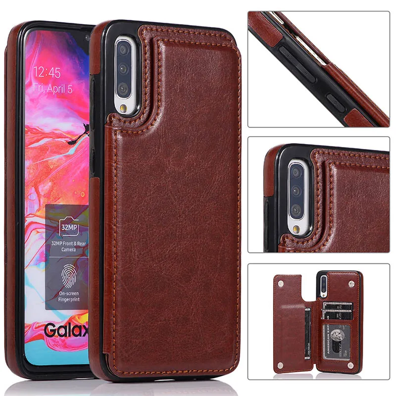

PU Leather Flip Wallet Purse Case Voor Samsung Galaxy S21 S20 Fe Plus Note 20 Ultra Cover with Card Pocket
