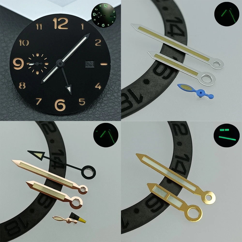 ST2555 hands is for with black/gold/blue green luminous pointer fits ST2555/st2533/st2557/6497 movement watch accessories