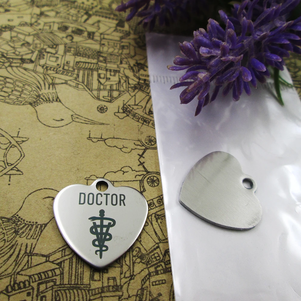 20 шт./лот--подвески из нержавеющей стали Ветерианский доктор Медицин более