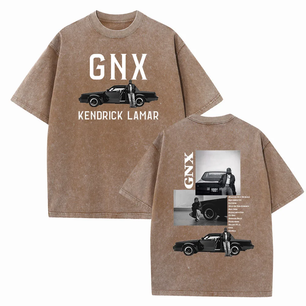 Kendrick Lamar GNX Tour рубашки Harajuku винтажные хлопковые футболки с круглым вырезом и