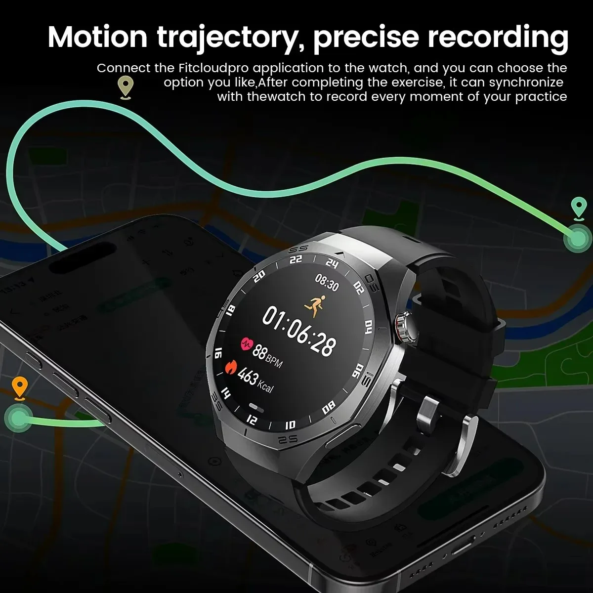 Фото Новые умные часы Xiaomi с GPS-трекером для мужчин и женщин, AMOLED-экран, NFC, BT, вызовы, спорт, водонепроницаемые, мониторинг здоровья, смарт-часы, новинка №2