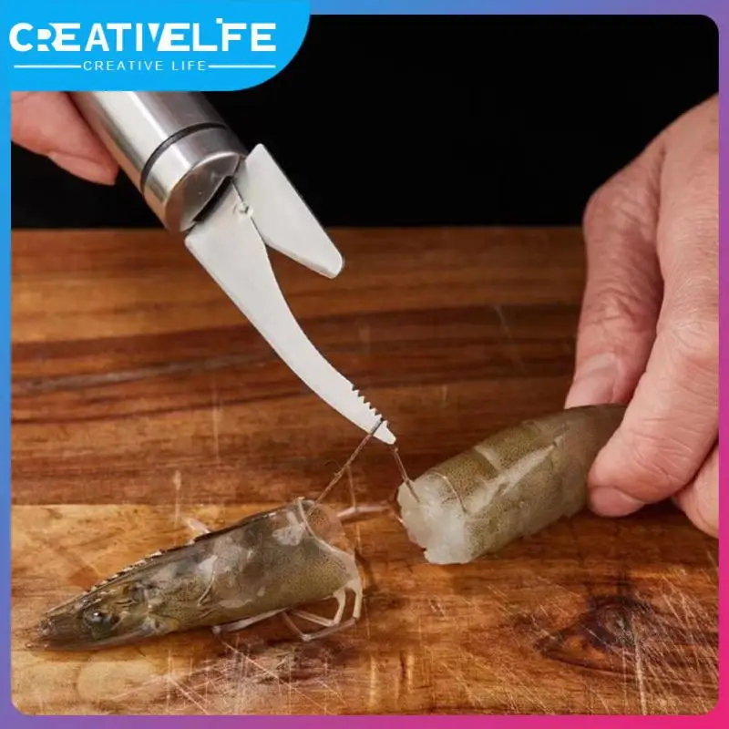 

5/10/15PCS Hot Fast Scraping Tool Multifunctional Fish Scale Knife Stainless Steel 6 In 1 Shrimp Peeler Wholesale