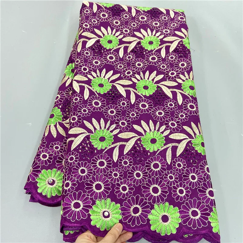 

5 ярдов, 100% хлопчатобумажная ткань, 2022 Дубай, тяжелая вышивка бисером, африканские сухие кружевные ткани, швейцарская вуаль, кружева в Швейца...