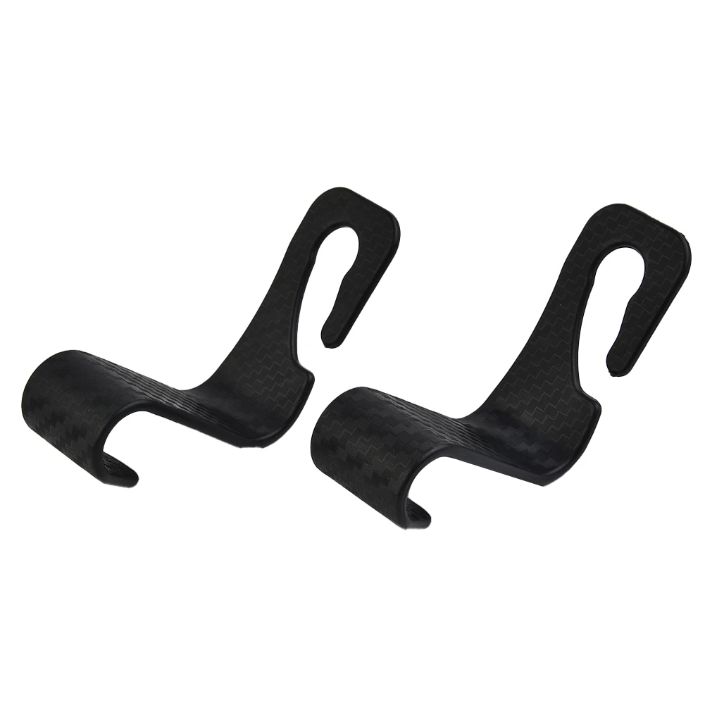 

Car Interiors Hook Storage Hook 2pcs ABS Auto Back Seat Carbon Fiber Plastic Bags Seat Organizer Hanger Universal