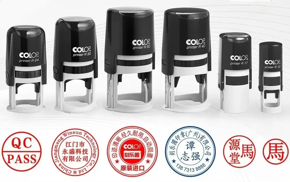 Гравировальные чернила Colop с обратной печатью печать на заказ R30 Круглый осмотр