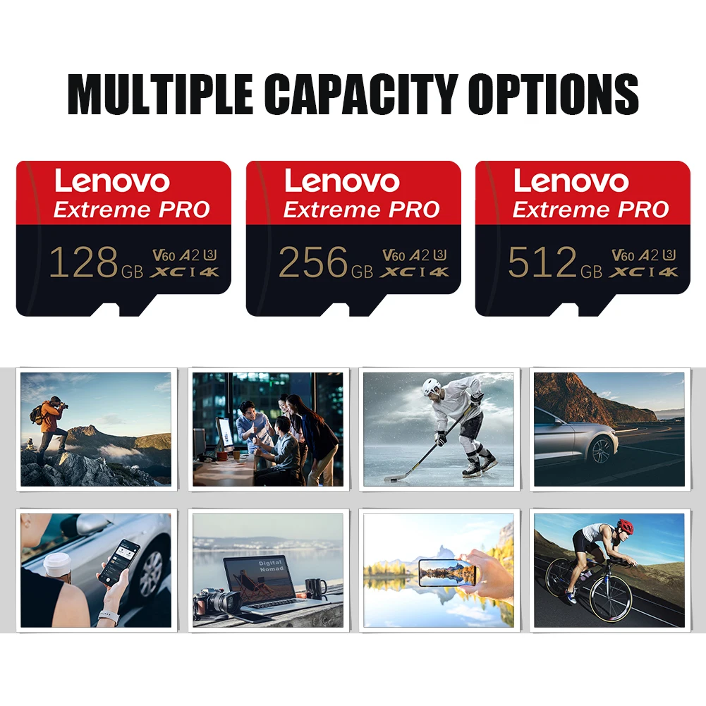 Lenovo 2TB 1TB 512GB V60 MicroSDXC 200MBs Скорость записи видео 8K, совместимая с Nintendo SwitchAndroid — пожизненная гарантия (art.: 3920cceaa73c8) - 3920cceaa73c8