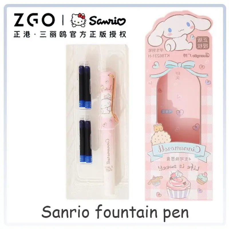 

Ручка перьевая Sanrio со сменными жидкими кристаллами, стилус с аниме персонажами, Cinnamorol, подарок на Рождество и день рождения