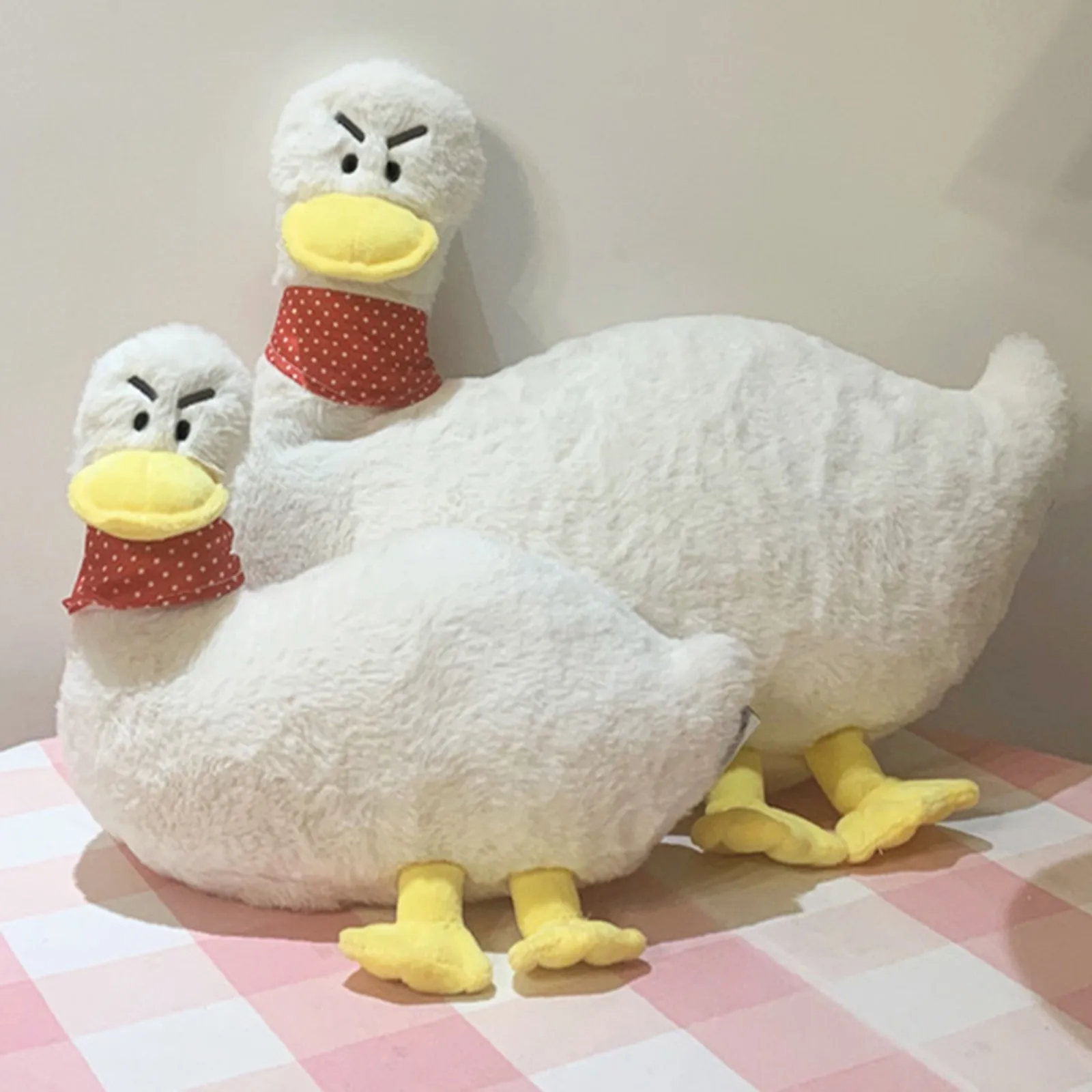 

Симпатичная пушистая утка, плюшевая игрушка, животное, мультяшная гусиная набивная кукла, модная кавайная мягкая подушка для детей, подарок...