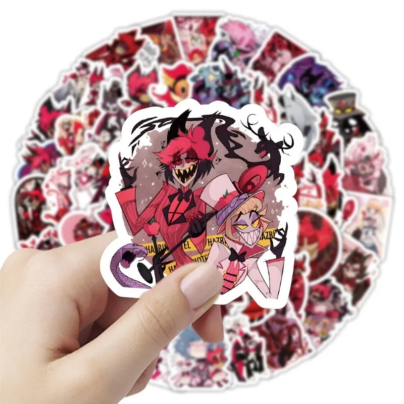100 шт. аниме-наклейки Hazbin Hotei чемодан чашка для воды канцелярские принадлежности
